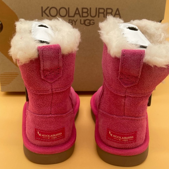Size 5T Kookaburra By UGG Toddler Aribel Girls Short  Boots Pink 1117814T Kids - Picture 4 of 6